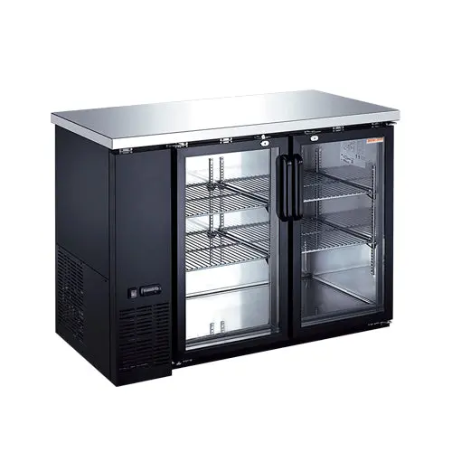 New Air Nbb-48-Sg-N 49-Inch Narrow 2-Door Glass-Back Bar Refrigerator 1