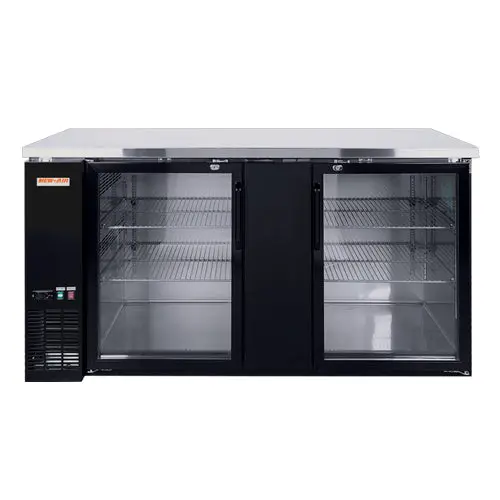 New Air Nbb-69-Sg 69-Inch 2-Door Glass-Back Bar Refrigerator 1