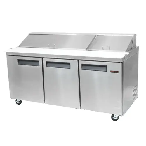 New Air Npt-072-Sa 72-Inch Three-Door Sandwich Prep Refrigerator 1