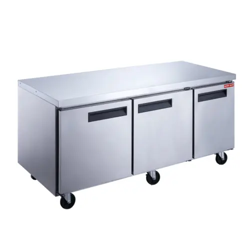 New Air Nuf-072-Ss 72-Inch Three-Door Undercounter Freezer 1