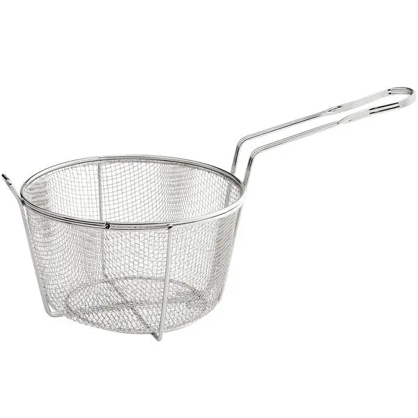 Nickel-Plated Deep-Fry Basket – Round Commercial Fryer Accessory 1