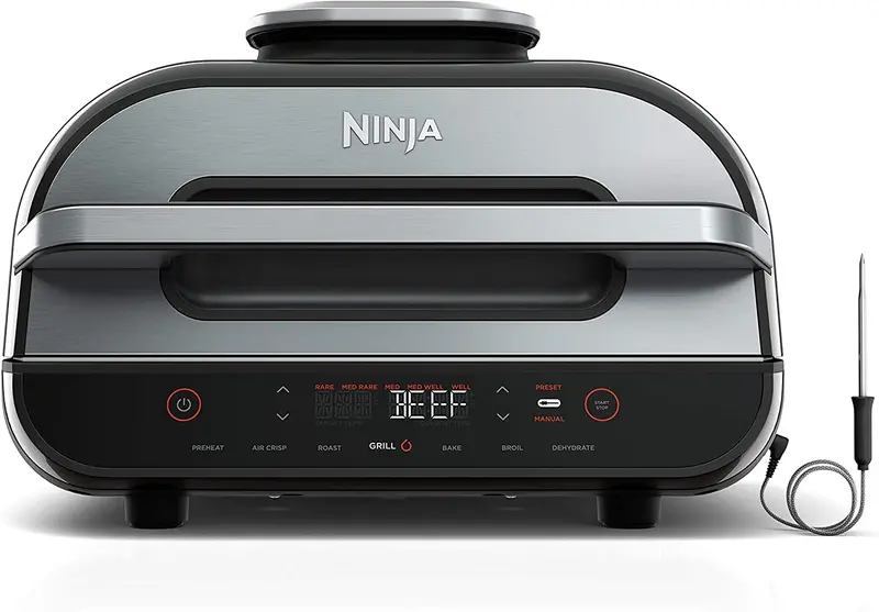 Ninja Fg551 Foodi Smart Xl 6-In-1 Indoor Grill – Air Fry, Roast, Bake, Broil, And Dehydrate With Precision Thermometer 1
