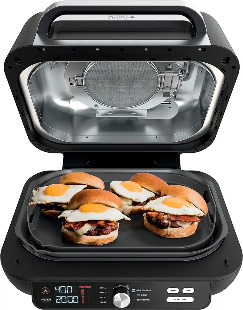 Ninja Ig601 Foodi Xl 7-In-1 Indoor Grill – Dual-Mode (Open/Closed), Air Fry, Griddle, And Crisper In Black 1