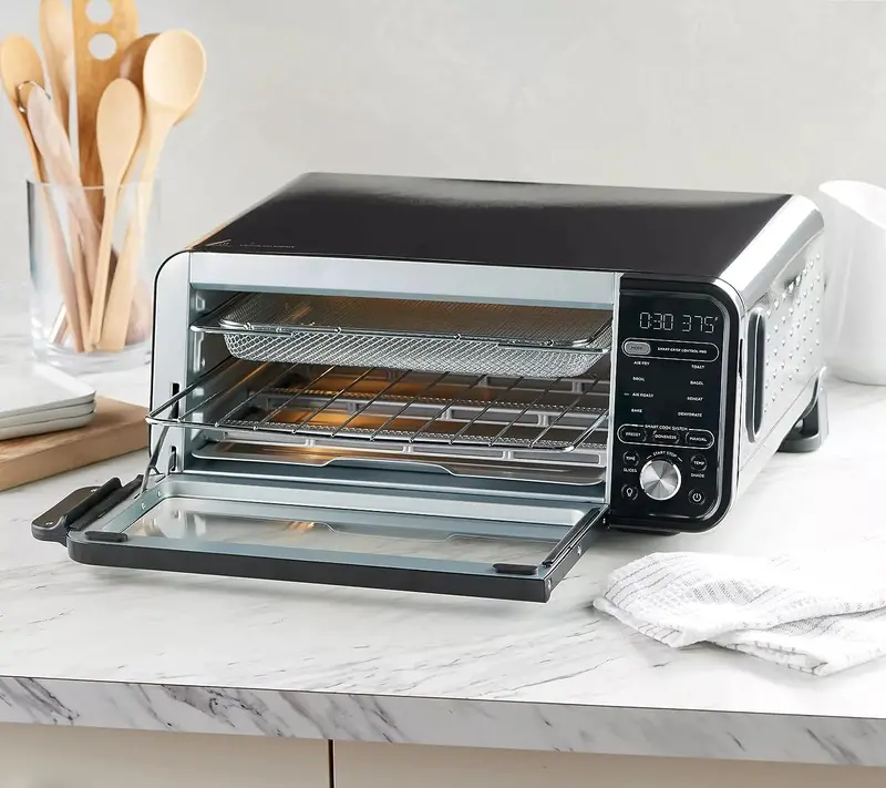 Ninja Sp251Q Air Fry Pro Countertop Oven – 10-In-1 Smart Functions, Xl Capacity, Temperature Probe, Flip-Up Storage 1