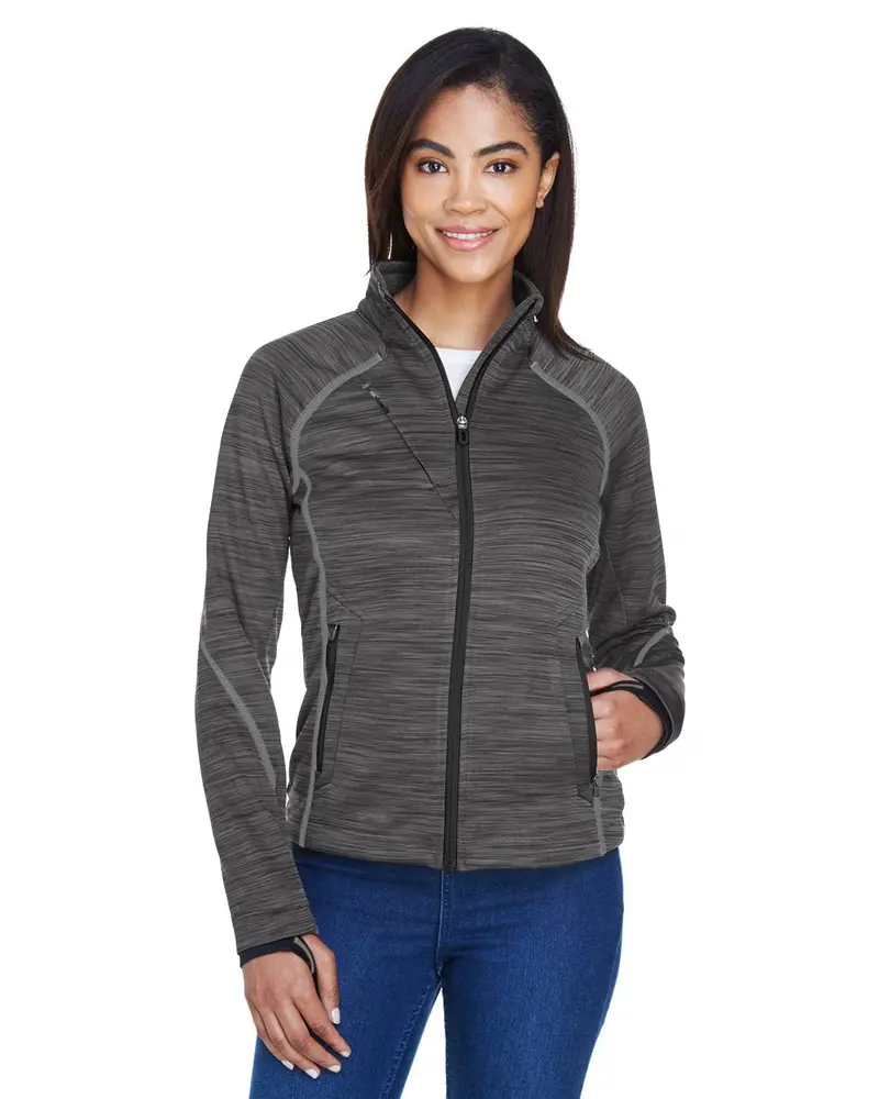 North End 78697 Women’S Flux Mlange Bonded Fleece Jacket