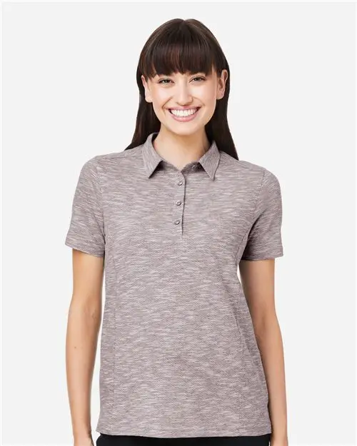 North End Ne115W Women'S Eclipse Jacquard Texture Polo 1