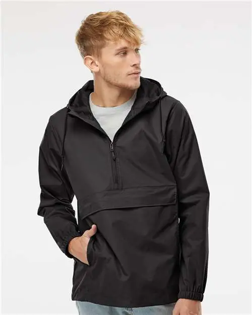 Nylon Anorak – Packable Wind-Resistant Jacket By Independent Trading Co. (Exp94Naw) 1