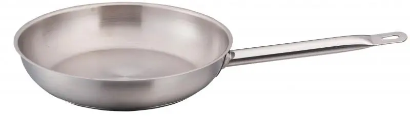 Omcan 11-Inch Stainless Steel Fry Pan – Commercial-Grade Base (Model 80448) 1