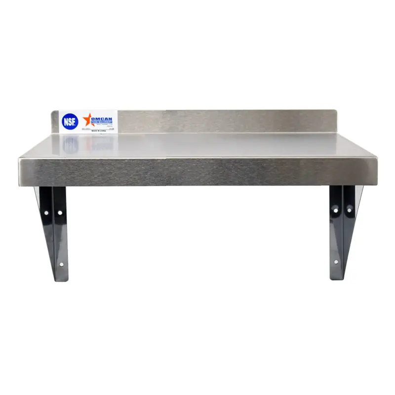 Omcan 12" X 36" Commercial-Grade Stainless Steel Wall Shelf 1