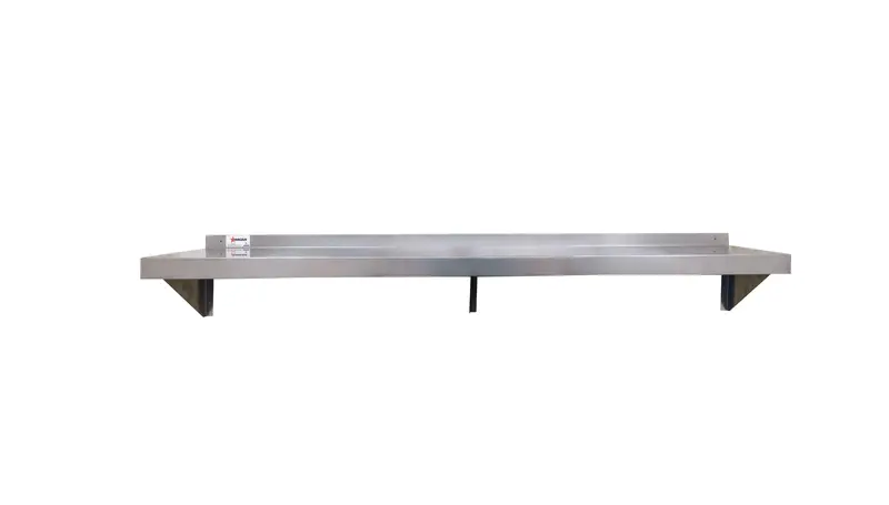 Omcan 12" × 72" Stainless Steel Wall Shelf 1