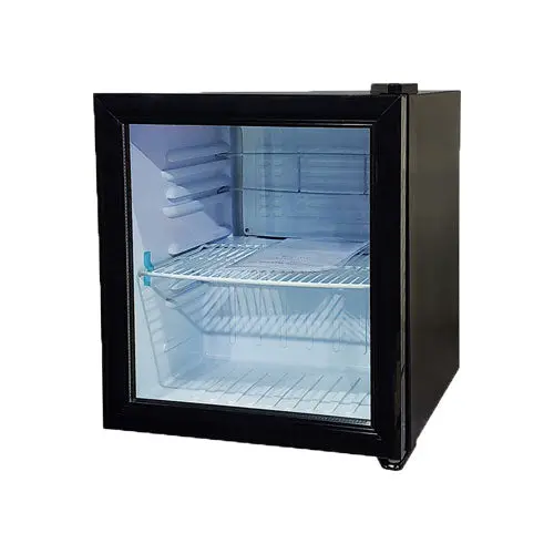 Omcan 13" Countertop Display Refrigerator – 21 L (0.74 Cu.Ft.), Matte Black Finish 1