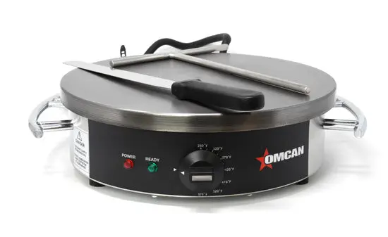Omcan 14" Round Electric Crepe Maker – 1800W, 120V 1