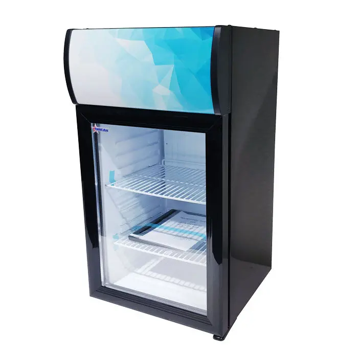 Omcan 16" Countertop Display Refrigerator – 40L Capacity, Matte Black Finish 1