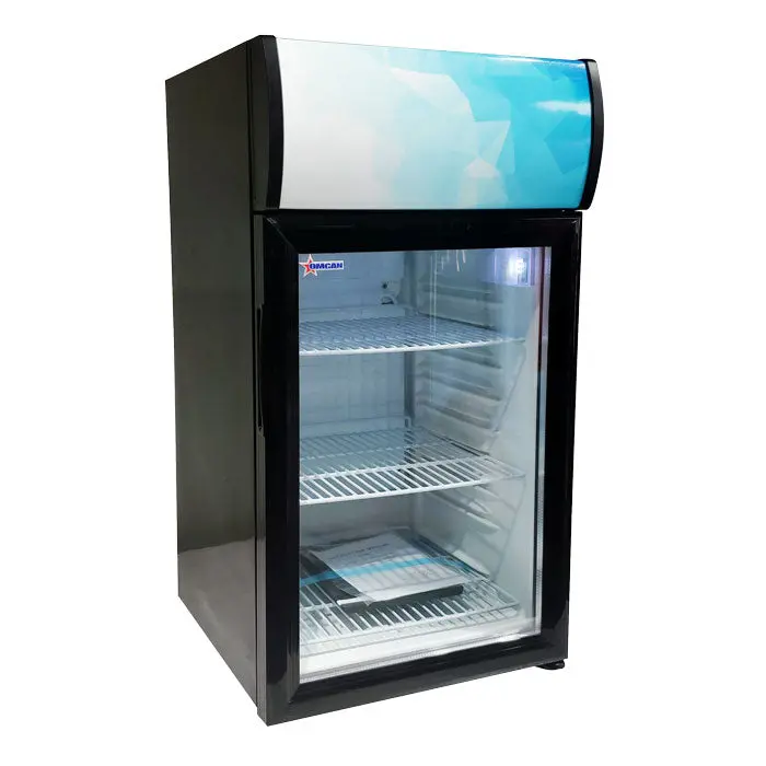 Omcan 17" Black Countertop Refrigerated Display Unit – 52L (1.84 Cu.Ft.) 1