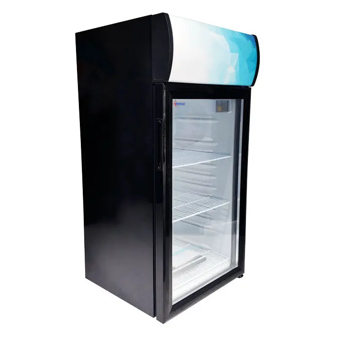 Omcan 18" Countertop Display Refrigerator – 80L (2.82 Cu.Ft.), Black 1