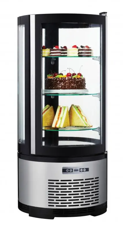 Omcan 19" Circular Countertop Refrigerated Showcase – 100L (3.53 Cu.Ft.) 1
