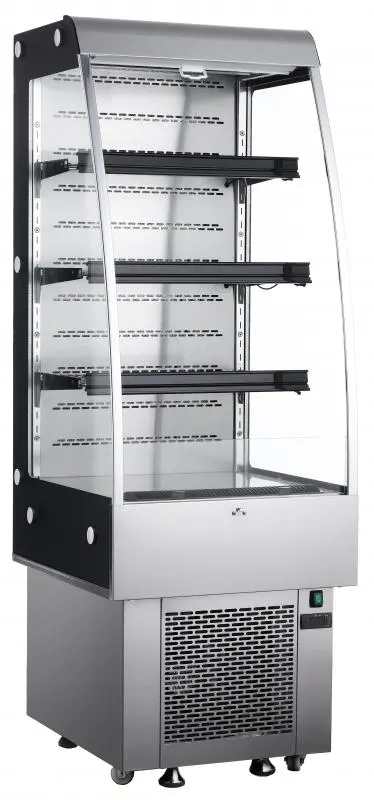 Omcan 24-Inch Open Refrigerated Grab-And-Go Display Case – 9 Cu.Ft. (252 L), Silver Finish 1