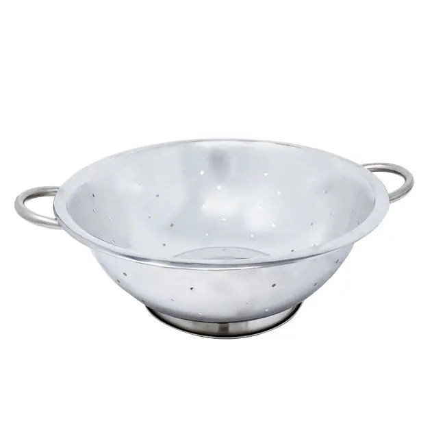 Omcan 3-Quart Stainless Steel Colander With Stable Base & Dual Handles 1