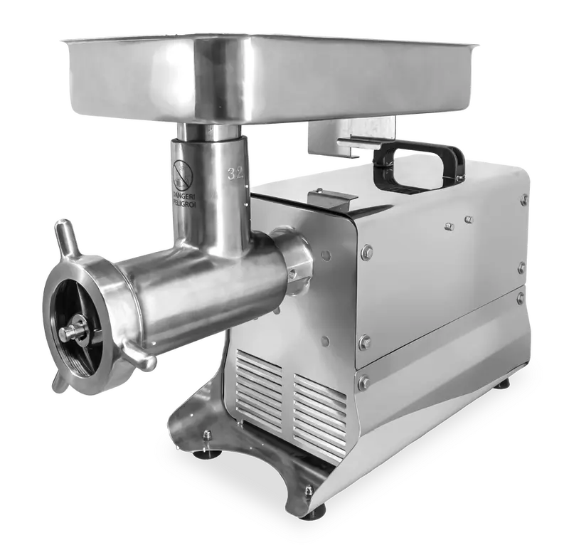 Omcan #32 Medium-Duty Stainless Steel Meat Grinder – 1.5 Hp Commercial Motor 1