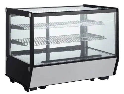 Omcan 35" Square-Glass Countertop Refrigerated Showcase – 160 L (5.65 Cu.Ft.) 1