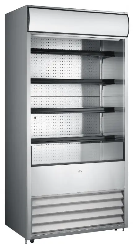 Omcan 36-Inch Open-Deck Refrigerated Floor Display Case – 520L Self-Serve Grab-And-Go Unit, 120V, 1.8 Hp 1