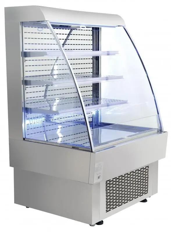 Omcan 39-Inch Open-Cooling Floor Showcase – 380L Grab-And-Go Refrigerated Display, 110V, 1.7 Hp 1