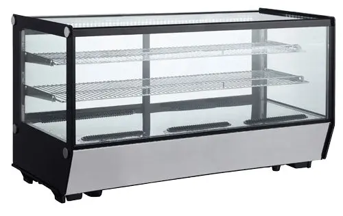 Omcan 48-Inch Square-Glass Countertop Refrigerated Showcase – 202L (7.13 Cu.Ft.) 1