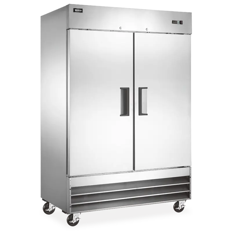 Omcan 54-Inch Two-Door Reach-In Freezer – 47 Cu. Ft., Stainless Steel 1