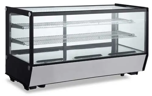 Omcan 60-Inch Square-Glass Countertop Refrigerated Display – 252L (8.89 Cu.Ft.) 1