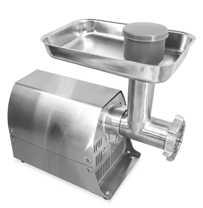 Omcan #8 Light-Duty Stainless Steel Meat Grinder – Economical Model, 0.4 Hp Motor, Compact Build 1