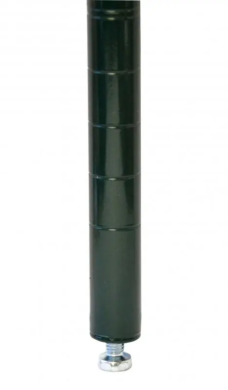 Omcan Adjustable Dark Green Epoxy Shelf Post – 64" With Leveling Feet 1