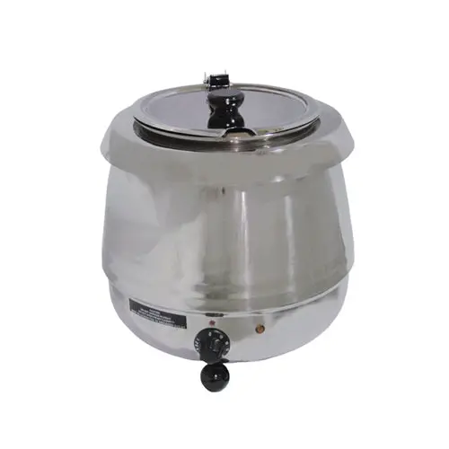 Omcan Fw-Cn-0010-S 10-Liter Stainless Steel Soup Kettle With Secure Lid And Pour Spout 1