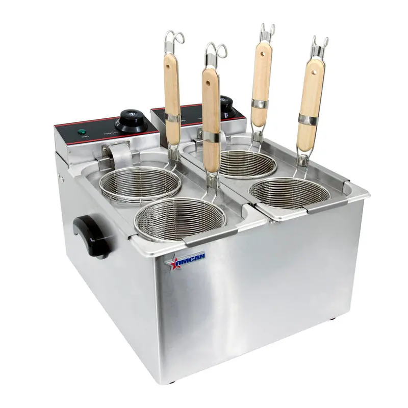 Omcan Twin 4-Liter Electric Pasta Cooker – Dual-Basket Design 1