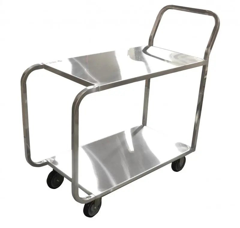 Omcan Welded Stainless Steel Stock Cart – Solid Top Design 1