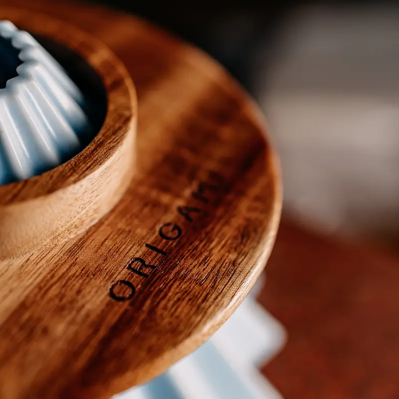 Origami Wooden Dripper Stand – Eco-Friendly Holder For Pour-Over 1