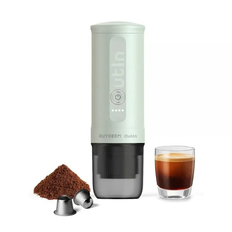 Outin Nano Portable Espresso Maker – Cozy Greenish Hue 1