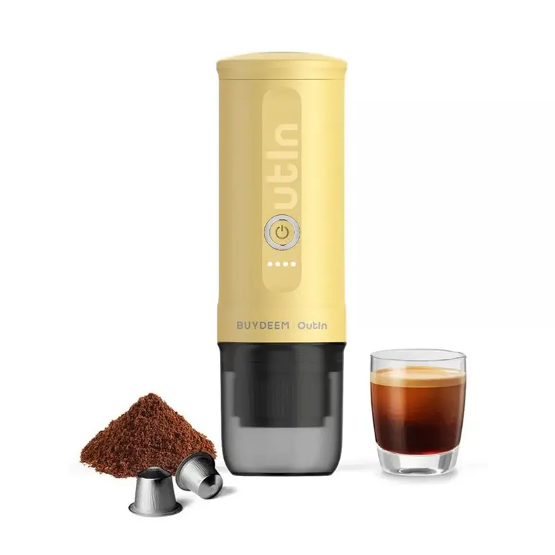 Outin Nano Portable Espresso Maker – Mellow Yellow Finish 1
