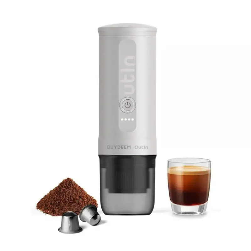 Outin Nano Portable Espresso Maker – Oat White Colorway 1