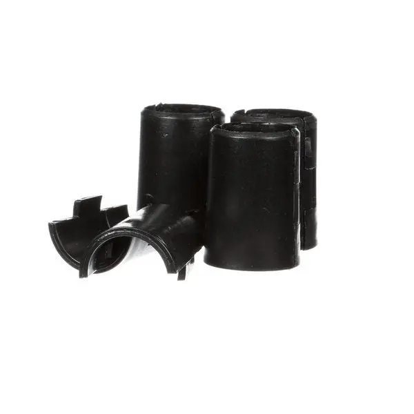 Pack Of Four 1.5-Inch Black Plastic Split-Sleeve Wire Shelf Clips 1