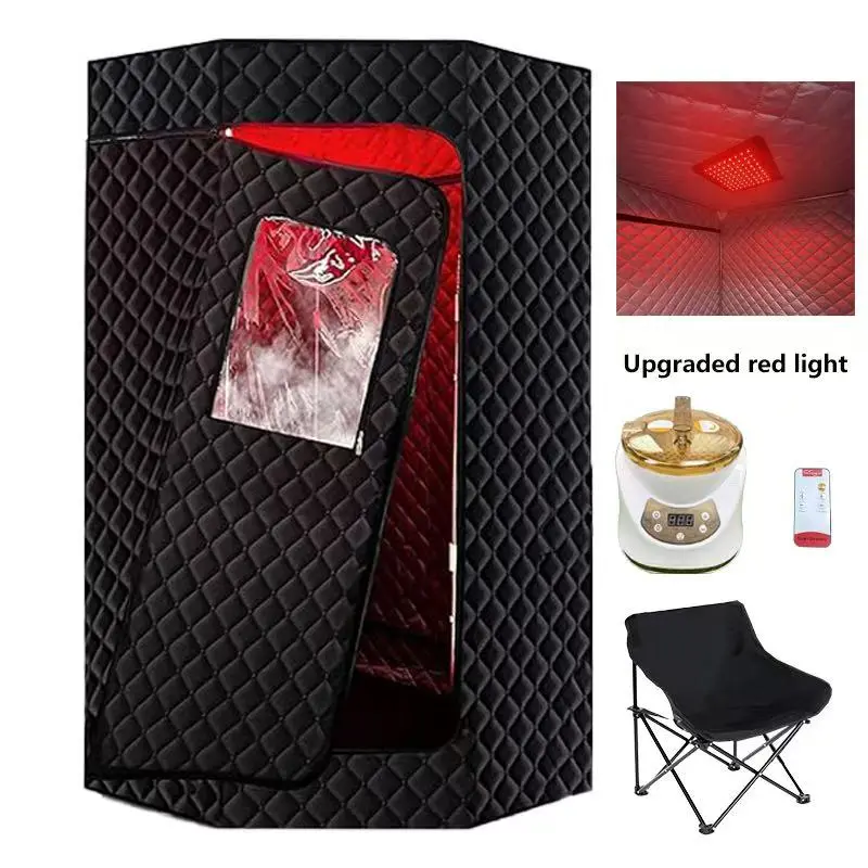 Portable Infrared Red Light Sauna Tent – Includes 3L Steam Generator, Folding Chair, And 90-Inch Interior – H0930A 1