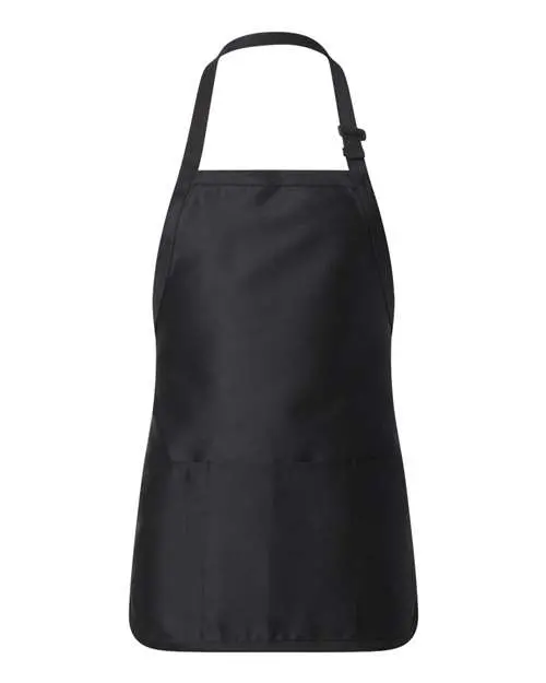 Q-Tees Q4250 Full-Length Scrub Or Chef Apron With Pouch Pocket 1