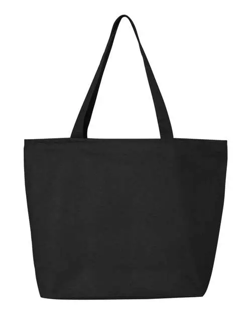 Q-Tees Q611 Zippered 25-Liter Durable Tote Bag 1