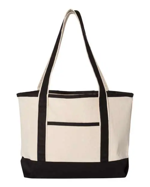 Q-Tees Small Deluxe Tote Bag (Q125800, 20L) 1