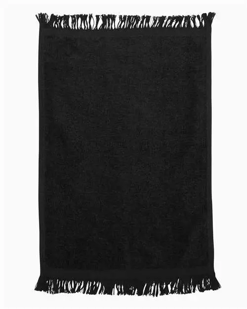 Q-Tees T100 Fringed Cotton Fingertip Towel 1