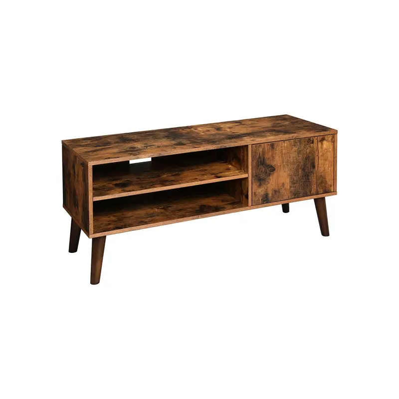 Retro Wooden Tv Stand With Media Storage 1