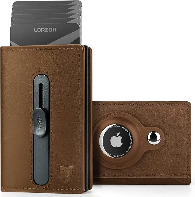 Rfid-Blocking Airtag Wallet For Men – Pop-Up Card Holder With Id Window, Cash Slot, And Slim Profile 1