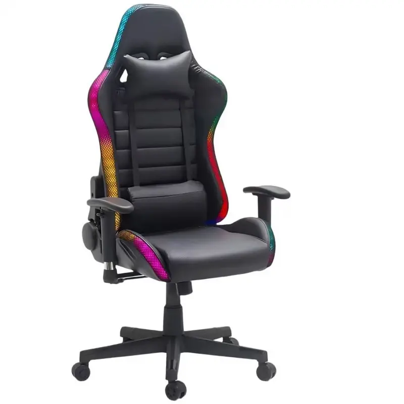 Rgb Led Gaming Chair – Ergonomic Pu Leather Office Seat With Adjustable Lumbar Support 1