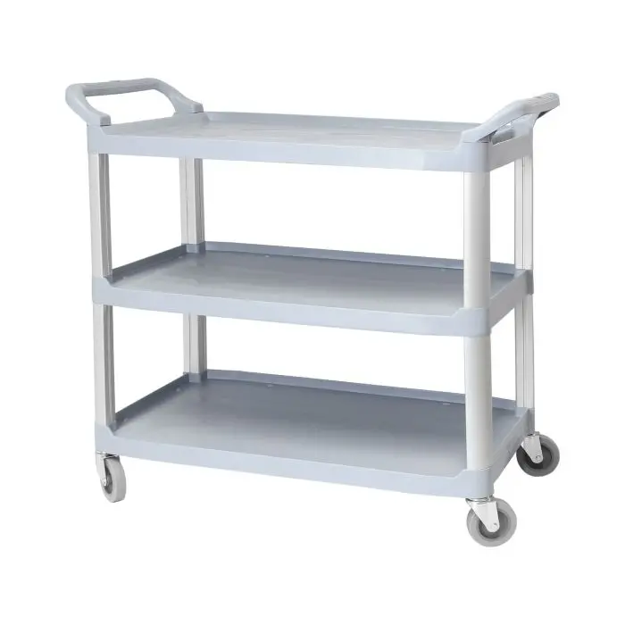Sagetra 33" X 17" Gray 3-Tier Utility Rolling Cart – 12002G 1