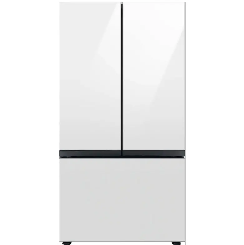 Samsung Bespoke Rf30Bb660012 – 30 Cu. Ft. 3-Door French Door Refrigerator With Beverage Center – White Glass 1