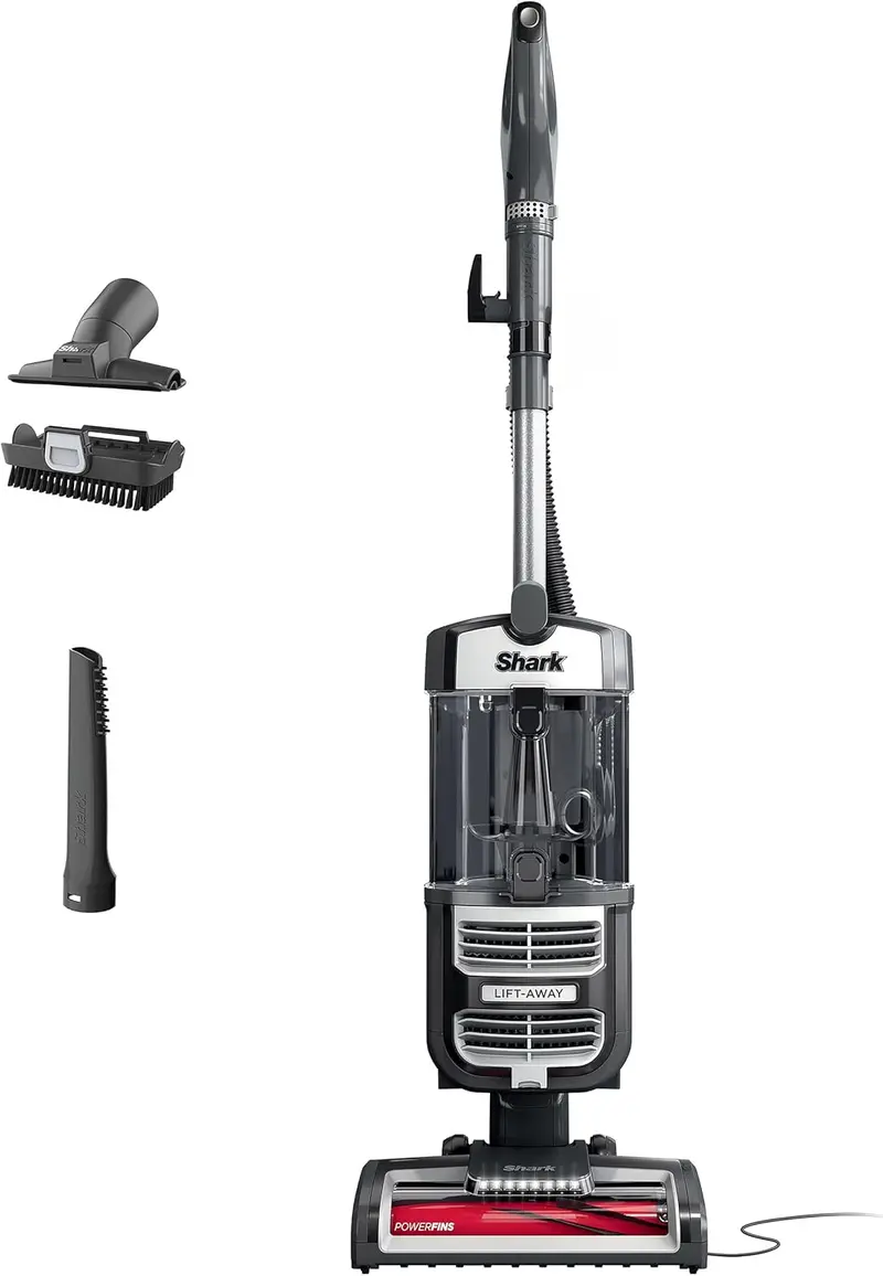 Shark Navigator Lift-Away Uv730 Upright Vacuum – Powerfins Hairpro Brushroll, Hepa Anti-Allergen Filtration & Led Headlights 1